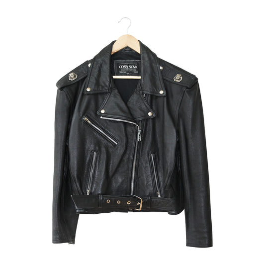 Vintage Cosa Nova Leather Biker Jacket