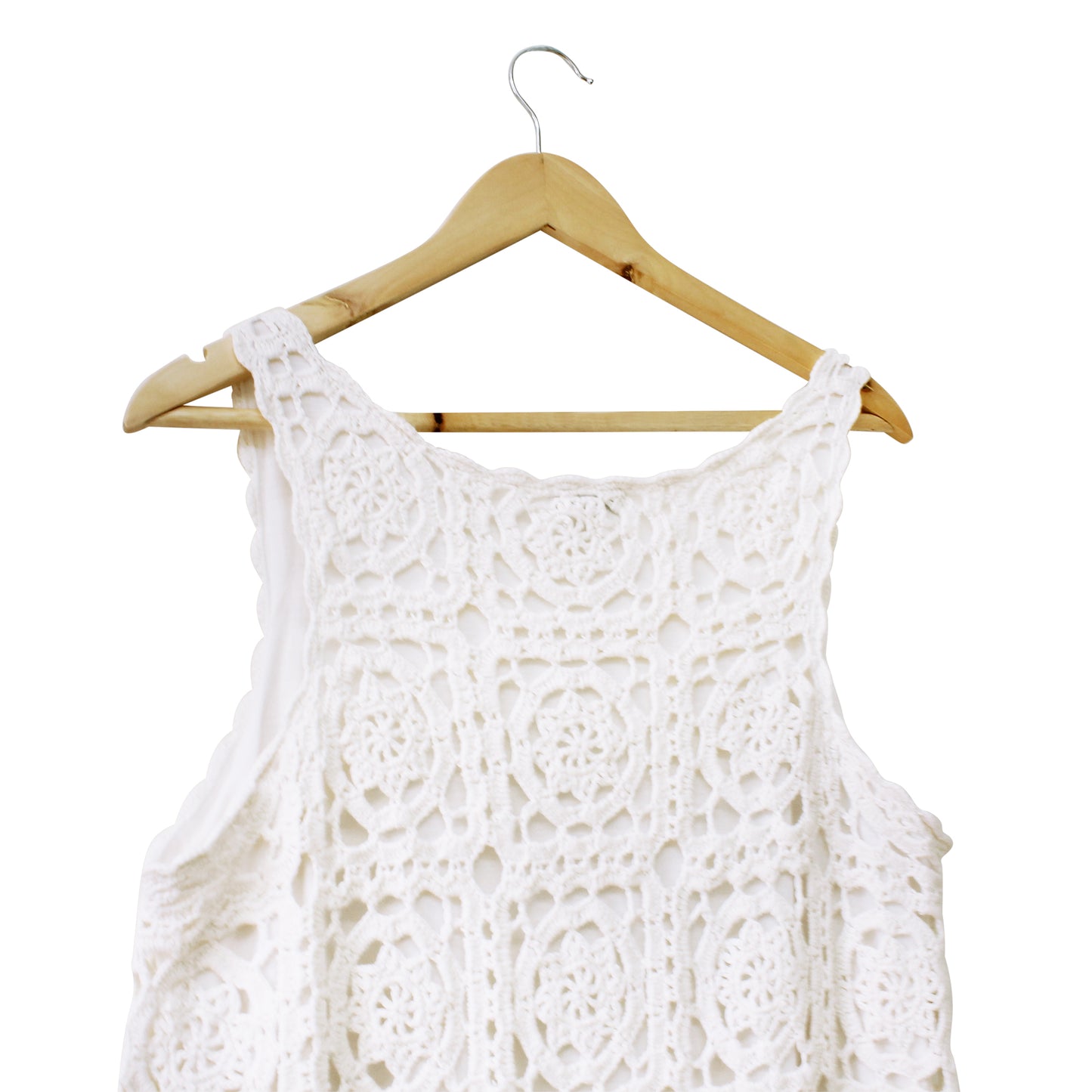 Joie White Crochet Sleeveless Dress