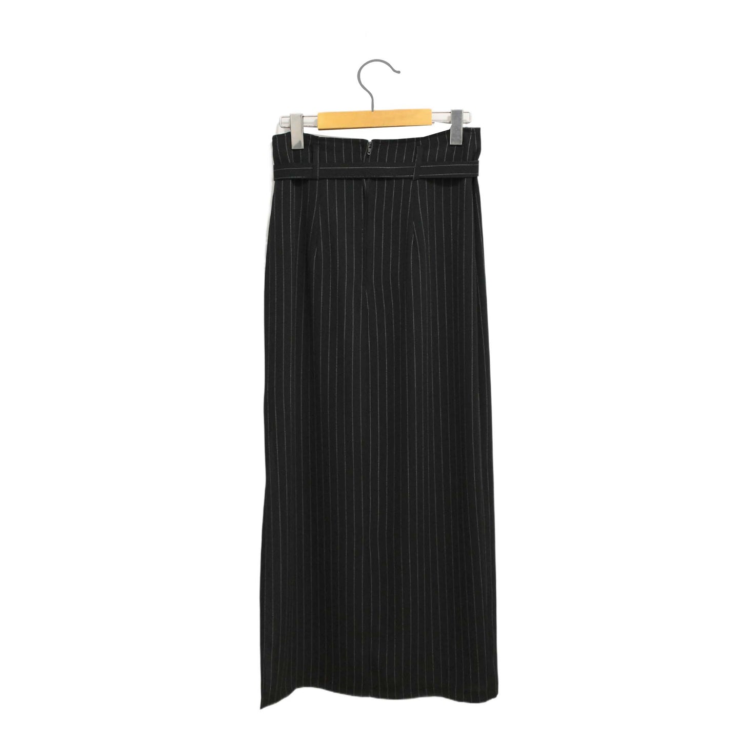 Vintage Dynamite Belted Pinstriped Maxi Skirt